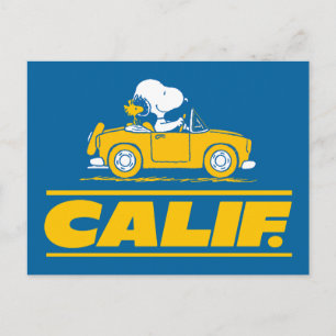 Snoopy en Woodstocks Californische Wegreis Briefkaart