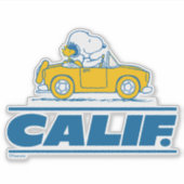 Snoopy en Woodstocks wegtrip door Californië Sticker (Voorkant)