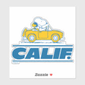 Snoopy en Woodstocks wegtrip door Californië Sticker (Vel)