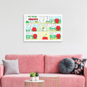 Snoopy en zijn broers Andy en Olaf Canvas Afdruk