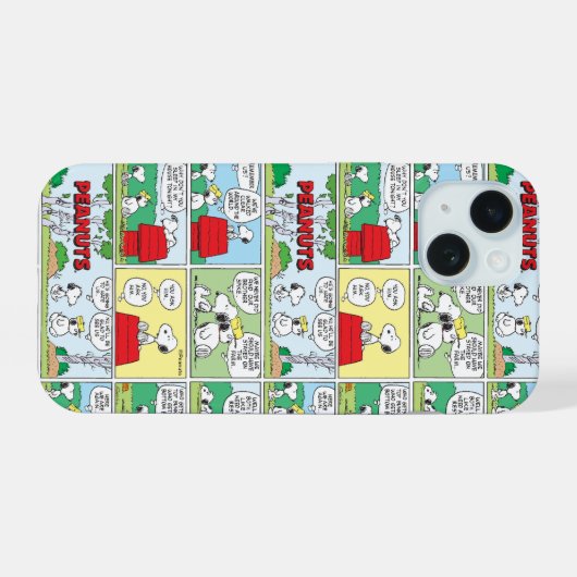 Snoopy en zijn broers Andy en Olaf iPhone 15 Hoesje (Achterkant horizontaal)