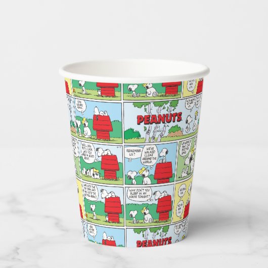 Snoopy en zijn broers Andy en Olaf Papieren Bekers (Achterkant)