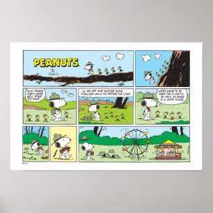 Snoopy & Friends Ga kamperen Poster