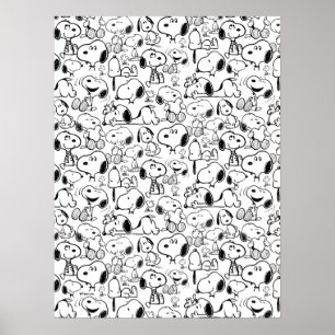 Snoopy Glimlach Gegiechel Lach Patroon Poster