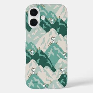 Snoopy Great Outdoor Pattern iPhone 16 Hoesje
