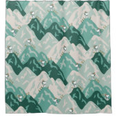Snoopy Great Outdoor Pattern Douchegordijn (Voorkant)