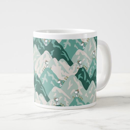 Snoopy Great Outdoor Pattern Extra Grote Beker (Voorkant rechts)