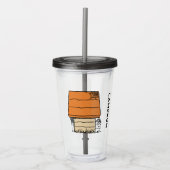 Snoopy Halloween Spin Web Doghouse Acryl Drinkbeker (Voorkant)