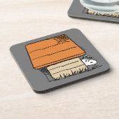 Snoopy Halloween Spin Web Doghouse Bier Onderzetter (Linkerzijde)