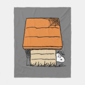 Snoopy Halloween Spin Web Doghouse Fleece Deken (Voorkant)