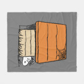 Snoopy Halloween Spin Web Doghouse Fleece Deken (Voorkant (Horizontaal))
