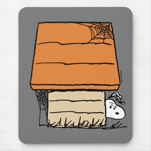 Snoopy Halloween Spin Web Doghouse Muismat (Voorkant)