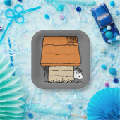 Snoopy Halloween Spin Web Doghouse Papieren Bordje (Feest)