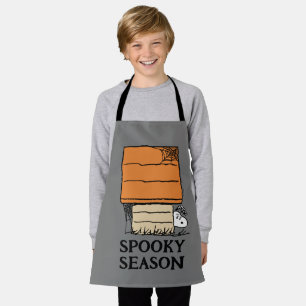 Snoopy Halloween Spin Web Doghouse Schort