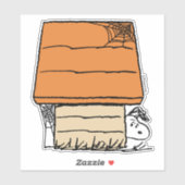 Snoopy Halloween Spin Web Doghouse Sticker (Vel)