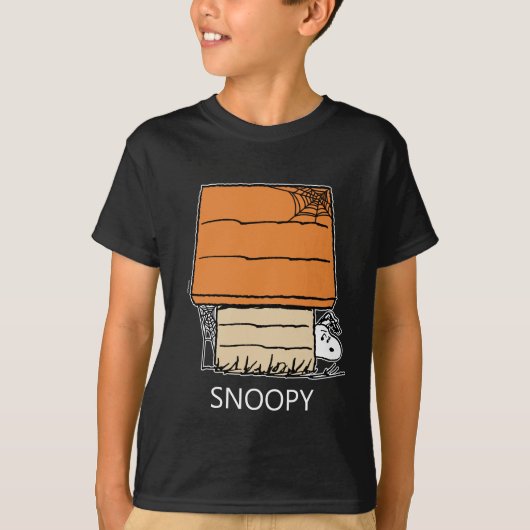 Snoopy Halloween Spin Web Doghouse T-shirt (Voorkant)