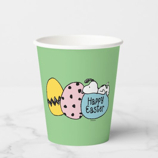 Snoopy - Happy Easter Papieren Bekers (Voorkant)