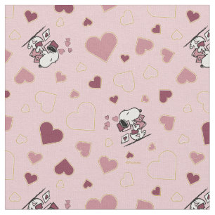 Snoopy Hartjes en Liebesbrieven Stof