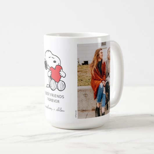 Snoopy Heart | Beste vrienden - Foto Koffiemok (Voorkant rechts)