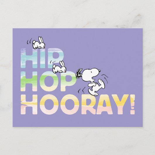 Snoopy Hip Hop Hooray Easter Briefkaart (Voorkant)