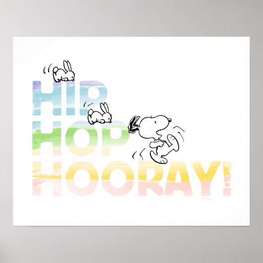 Snoopy Hip Hop Hooray Easter Poster (Voorkant)