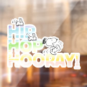 Snoopy Hip Hop Hooray Easter Raamsticker (Vel 2)