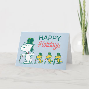 Snoopy Hoed Pepermunt Snoepgoed Feestdagen Kaart