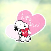 Snoopy Hugs & Kisses Raamsticker (Vel 3)