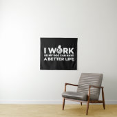 Snoopy - Ik werk zo dat mijn hond een beter leven  Wandkleed (In Situ (horizontaal))