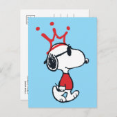 Snoopy - Joe Cool Crown Briefkaart (Voorkant / Achterkant)