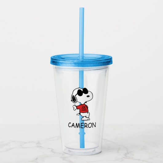 Snoopy "Joe Cool" Permanent Acryl Drinkbeker (Voorkant)