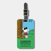 Snoopy "Joe Cool" Permanent Bagagelabel (Voorkant verticaal)