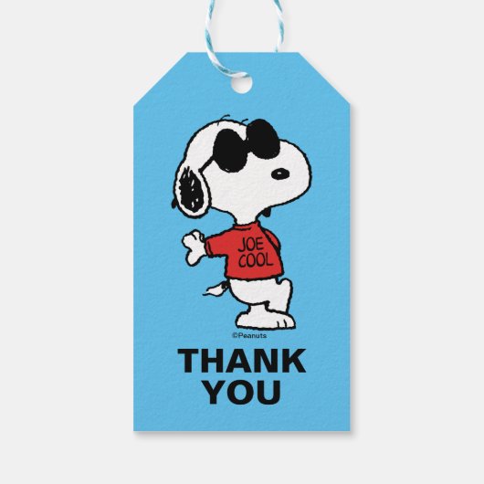 Snoopy "Joe Cool" Permanent Cadeaulabel (Achterkant)