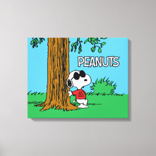 Snoopy "Joe Cool" Permanent Canvas Afdruk