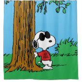 Snoopy "Joe Cool" Permanent Douchegordijn (Voorkant)