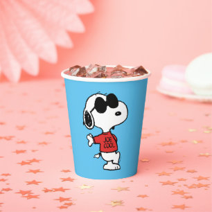 Snoopy "Joe Cool" Permanent Papieren Bekers
