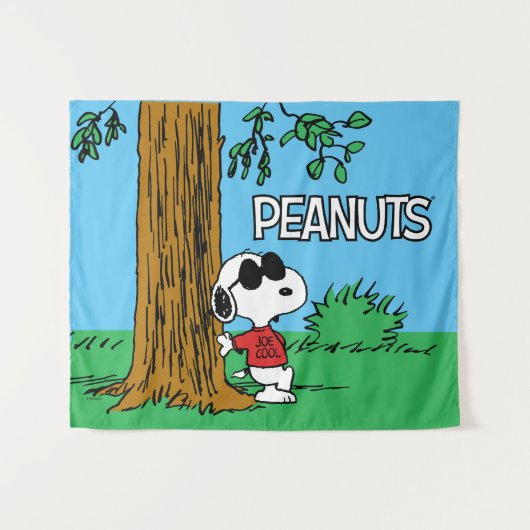 Snoopy "Joe Cool" Permanent Wandkleed (Voorkant (horizontaal))