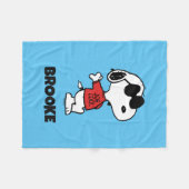 Snoopy "Joe Cool" Standing Fleece Deken (Voorkant (Horizontaal))