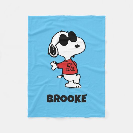 Snoopy "Joe Cool" Standing Fleece Deken (Voorkant)