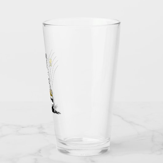 Snoopy Jumping in Pot of Gold Glas (Links)