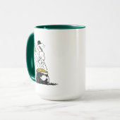 Snoopy Jumping in Pot of Gold Mok (Voorkant links)
