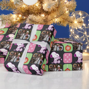Snoopy kerstinpakken Foto van de familie Cadeaupapier
