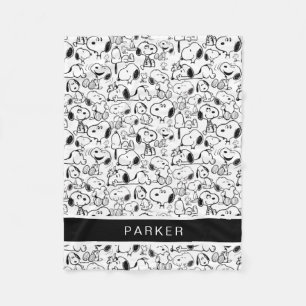 Snoopy Lachende Glimlach Patroon Fleece Deken