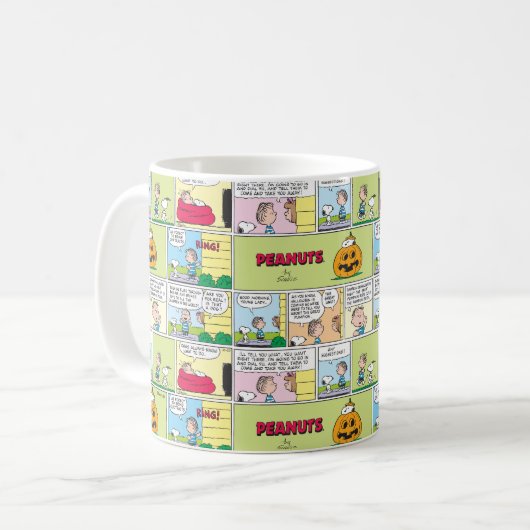 Snoopy & Linus | Het grote pompoen nieuws Koffiemok (Voorkant links)