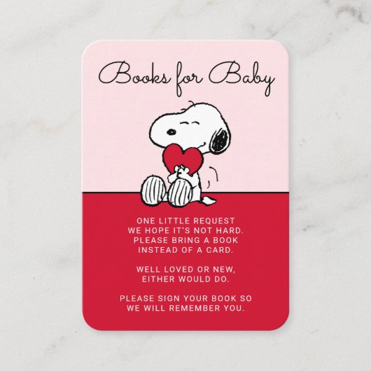 Snoopy | Little Sweetheart Baby Shower Enclosure C Informatiekaartje (Voorkant)