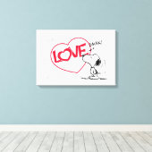 Snoopy "Love" Comic Strip Graphic Canvas Afdruk (Insitu (Houten vloer))