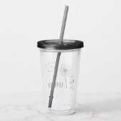 Snoopy met Dandelion Acryl Drinkbeker (Achterkant)