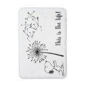 Snoopy met Dandelion Badmat (Voorkant Verticaal)