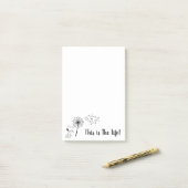 Snoopy met Dandelion Post-it® Notes (Op bureau)