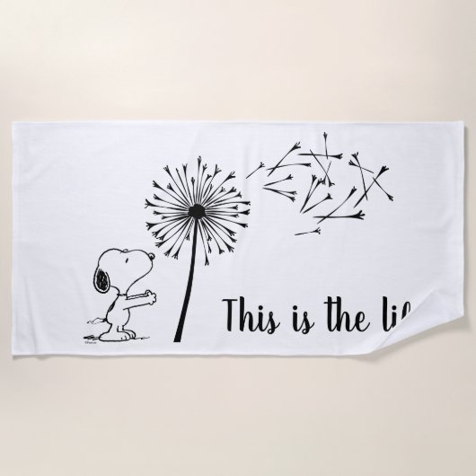 Snoopy met Dandelion Strandlaken (Voorkant)